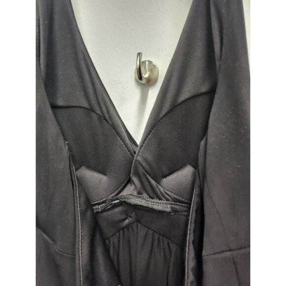 Cache Womens Dress Size Medium Black Halter Tie Belt Buckle Detail Bra Cup Party - Picture 5 of 8